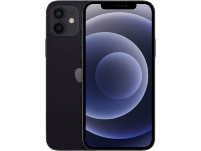 Apple iPhone 12 – 64GB, Black framifrån